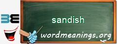 WordMeaning blackboard for sandish